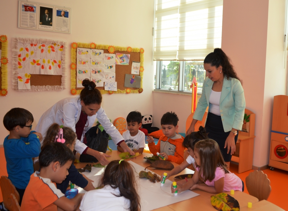Okyanus Koleji Kolej Ozel Okul Ana Okulu Ilkokul Ortaokul Lise Antalya Okyanus Koleji Okul Oncesi Gunes Grubu Sonbahar Agaci Yapti