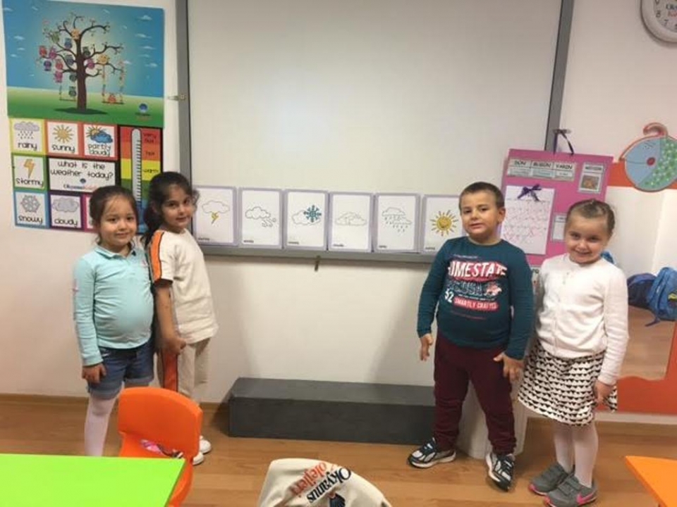 Okyanus Koleji Kolej Ozel Okul Ana Okulu Ilkokul Ortaokul Lise Bahcelievler Okul Oncesi Ogrencileri Ingilizce Dersinde Hava Durumunu Ogrendi