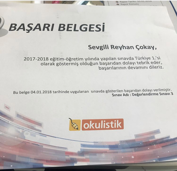 Okyanus Koleji Kolej Ozel Okul Ana Okulu Ilkokul Ortaokul Lise Ortaokul Kademesi Okulistik Sinavi Turkiye 1 Si Reyhan Cokay
