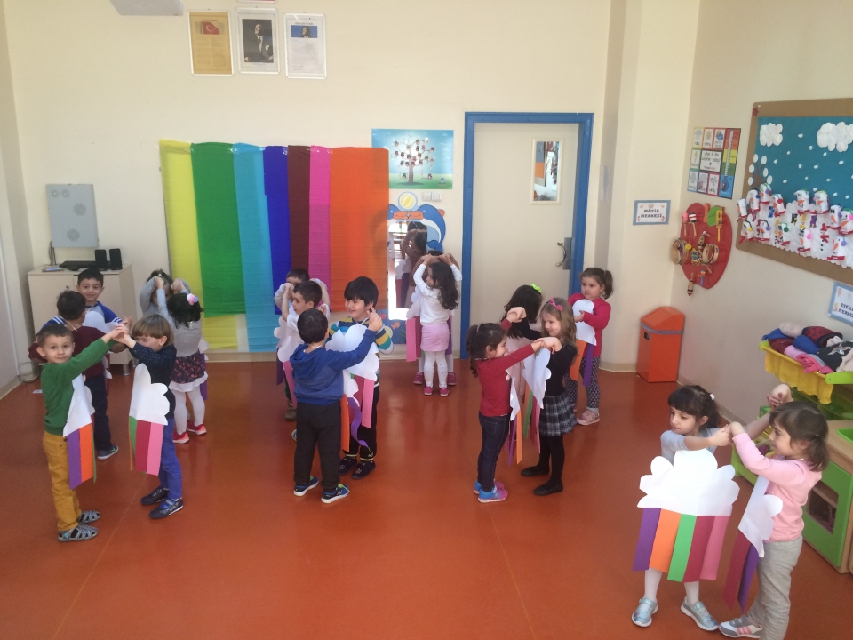 Okyanus Koleji Kolej Ozel Okul Ana Okulu Ilkokul Ortaokul Lise Gunesli Okyanus Koleji Okul Oncesi Baliklar Ve Yunuslar Grubu Renk Partisi Yapiyor