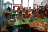 Beykent Okyanus Koleji Okul Öncesi Çiçekler Sınıfı Sanat Etkinliğinde