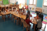 İncek Okyanus Okul Öncesi Yunuslar Grubu Sanat Etkinliğinde Karton Bardaktan Gemi Yaptılar.