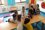 İncek Okyanus Okul Öncesi Yunuslar Grubu Fen ve Doğa dersinde Zıplayan para deneyi yaptılar.
