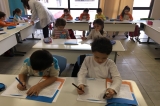 Çekmeköy Okyanus Koleji Okul Öncesi	Gezegenler Grubu,  Okuma Yazmaya Hazırlık Etkinliğinde Çizgi Çalışması Yapıyor