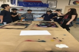 Ortaokul Kademesi Öğrencileri Görsel Sanatlar Dersinde "Spray Paint Art" Yaptılar