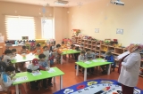 Güneşli Okyanus Koleji Okul Öncesi Gezegenler Grubu Okuma Yazma Hazırlık Çalışmasında