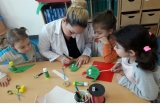 Okyanus İncek Okul Öncesi Yıldızlar Grubu Katlama Tekniği ile Kurbağa Yaptılar.