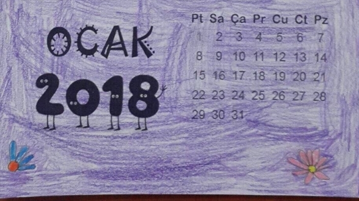 5. Sınıflar 2018 Takvimini Hazırlıyor