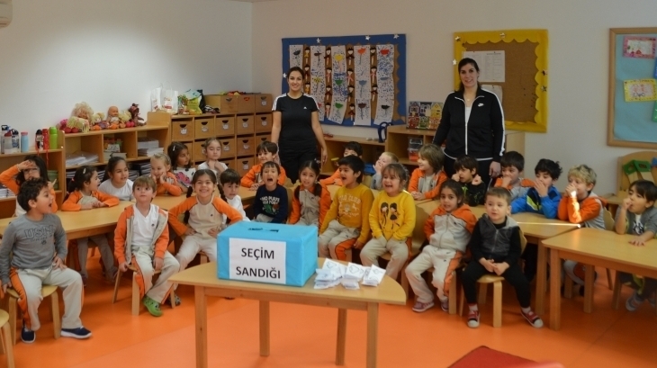 Okul Öncesi Yıldızlar ve Güneş Grubu Öğrencileri Oy Kullandılar
