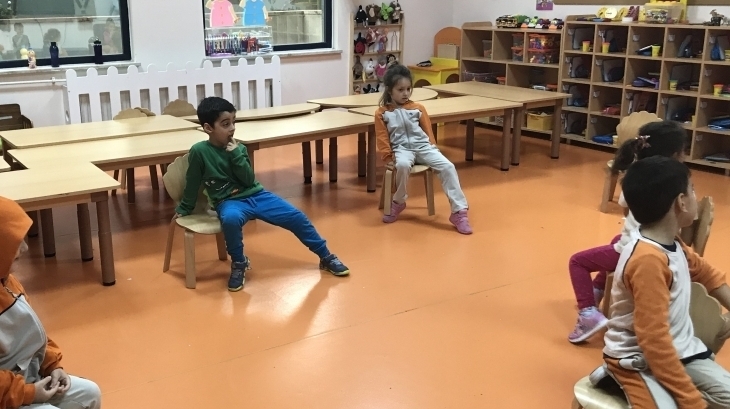 Avcılar Okyanus Koleji Anaokulu A grubu öğrencileri Drama Yetenek Kulübünde