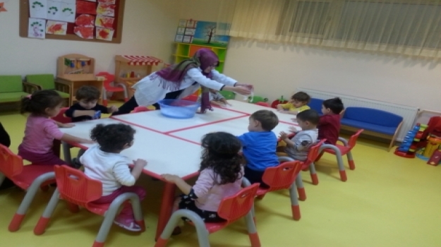 Avcılar Okyanus Okul Öncesi Kırmızı Grubu Köpükçük Yapıyor