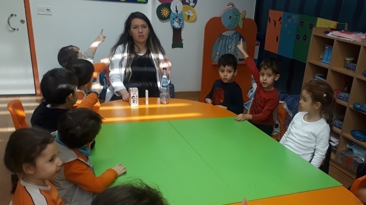 Bahçelievler Okyanus Koleji Okul Öncesi Deniz Yıldızları Grubu Fen Etkinliğinde