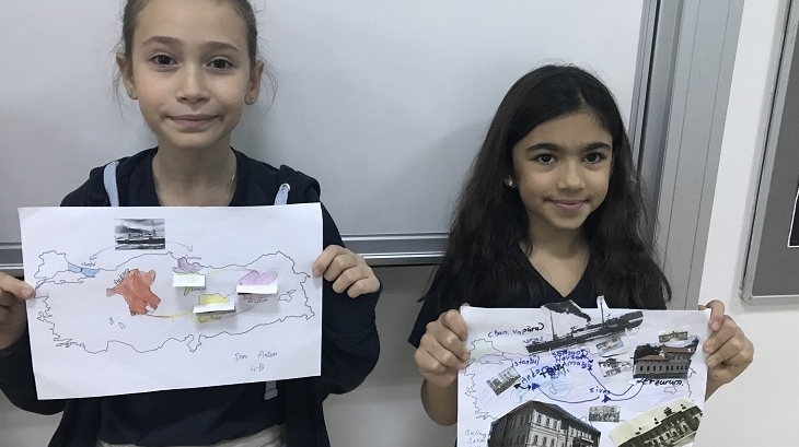 Bahçeşehir Okyanus Koleji İlkokul 4-A, 4-B, 4-C Sınıfı Öğrencileri “Milli Mücadele” Haritasını Oluşturdu