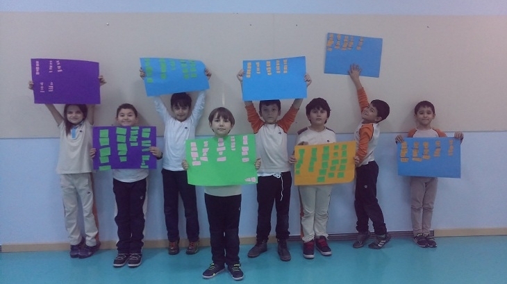 Bahçeşehir Okyanus Koleji Üstün Zekâlılar ve Yetenekliler İlkokulu 2. Sınıf Matematik Esnek Grup Öğrencileri “Çarpma İşlemleri” Etkinliğinde