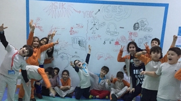 Bahçeşehir Okyanus Üstün Zekalılar 3-E ve 3-F Sınıfı Öğrencileri Smart Wall Çalışması Yaptı