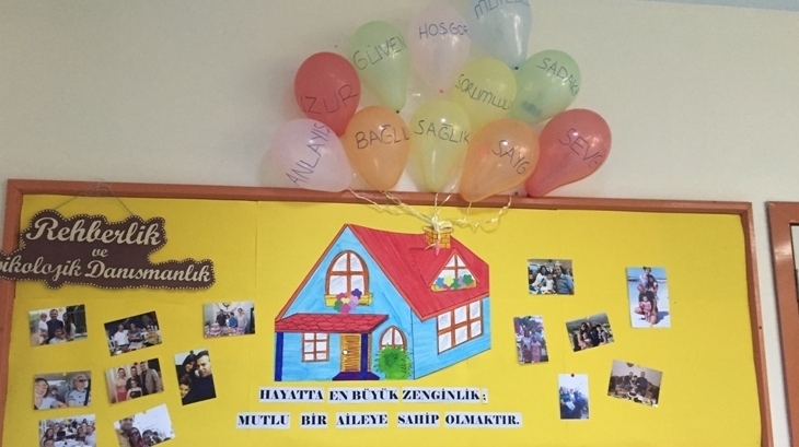 Beylikdüzü Okyanus Ortaokulu Aralık Ayı Rehberlik Panosu Yapıldı