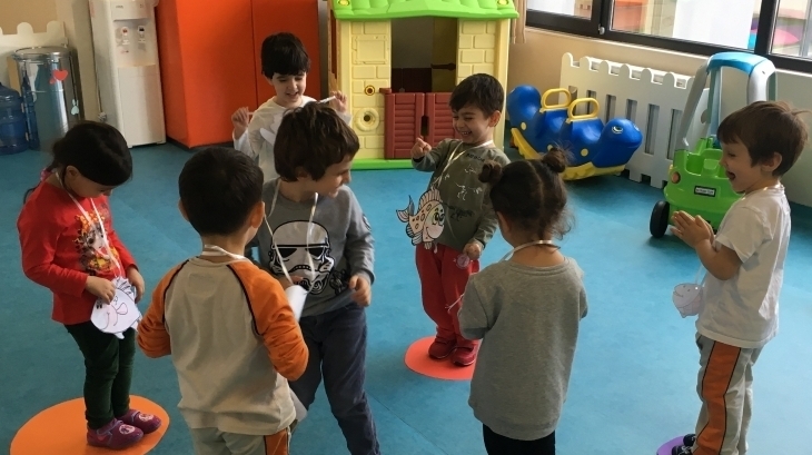 Çekmeköy Okyanus Koleji Okul Öncesi Balıklar Grubu Bütünleştirilmiş Sanat ve Oyun Dersinde