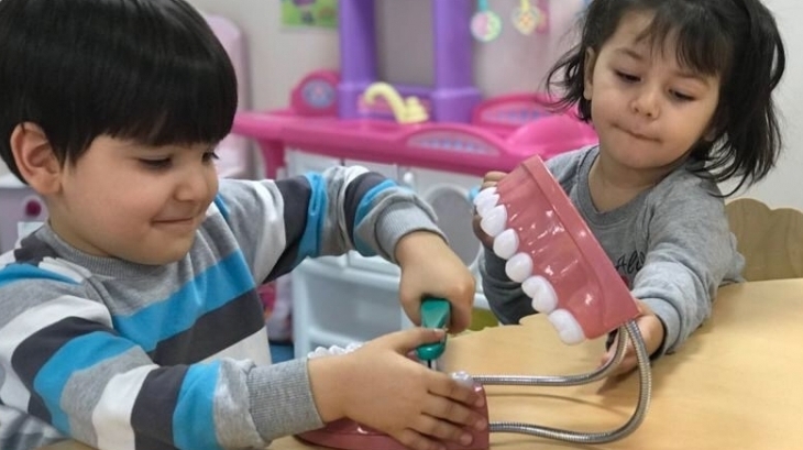 Çekmeköy Okyanus Koleji, Okul Öncesi Çiçekler Grubu İngilizce Bilingual Dersinde