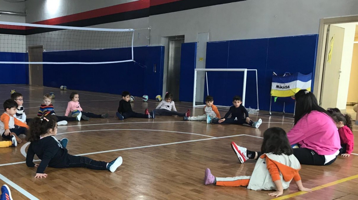 Eryaman Okyanus Koleji Okul Öncesi Kademesi Öğrencileri Beceri Koordinasyon Dersindeler