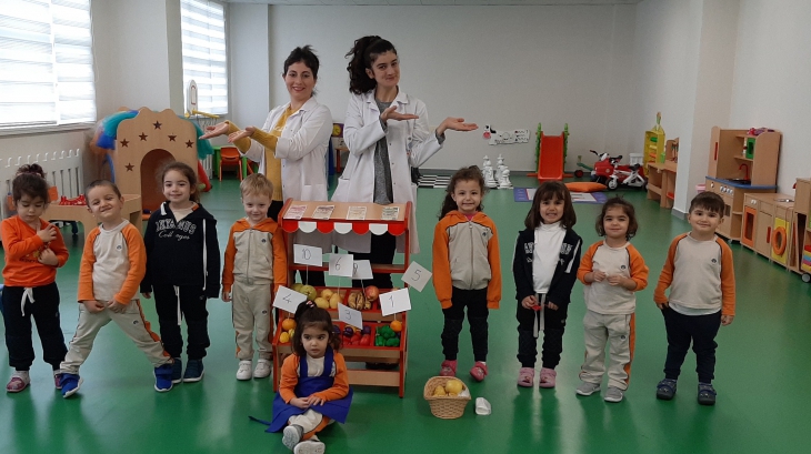 Eryaman Okyanus Koleji Okul Öncesi Kademesinden Yağmur Sınıfı ''Play Time'' Dersinde İngilizce Alışveriş Cümle Kalıplarını Öğrendiler