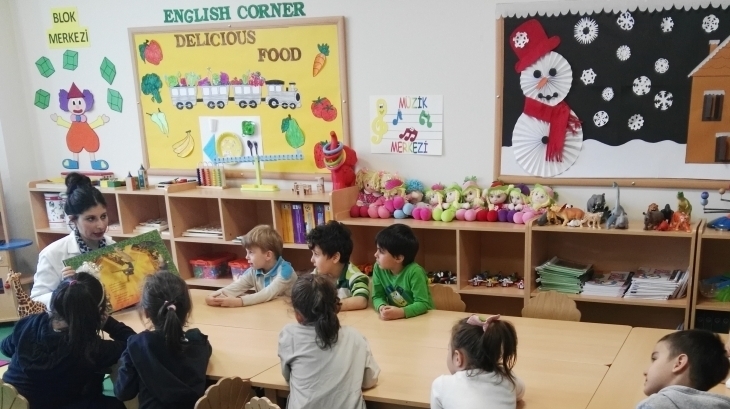 Eryaman Okyanus Koleji Okul Öncesi Yıldızlar Sınıfı İngilizce Dersinde Hikaye Okuyup Etkinlik Yaptı