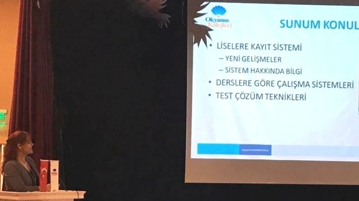 Ortaokul 8. Sınıf Öğrencileri'ne Liselere Kayıt Sistemi (LKS), Ders Çalışma Yöntemleri ve Test Çözme Teknikler Sunumu Yapıldı