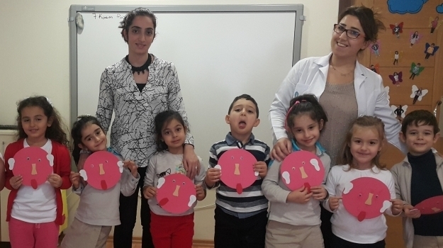 Fatih Okyanus Koleji Bulutlar Grubu Duyu Organlarını Aile Etkinliğinde Öğreniyor