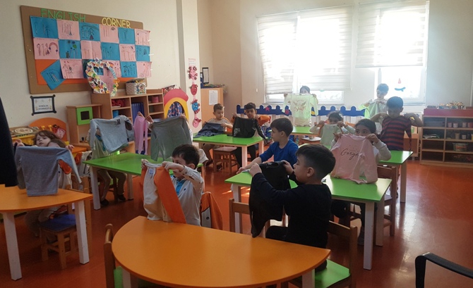 Güneşli Okyanus Koleji Okul Öncesi Gökkuşağı Grubu Yaşam Becerileri Etkinliğinde