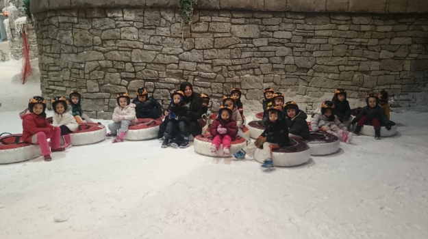 Güneşli Okyanus Koleji okul öncesi A Grubu öğrencileri Torium Kar Merkezinde