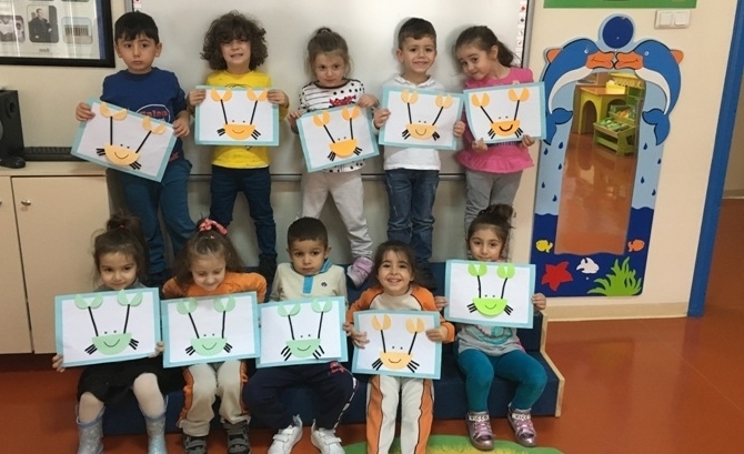 Güneşli Okyanus Koleji Okul Öncesi Balıklar Grubu Sanat Etkinliğinde
