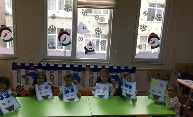 Güneşli Okyanus Koleji Okul Öncesi Balıklar Grubu Sanat Etkinliğinde;