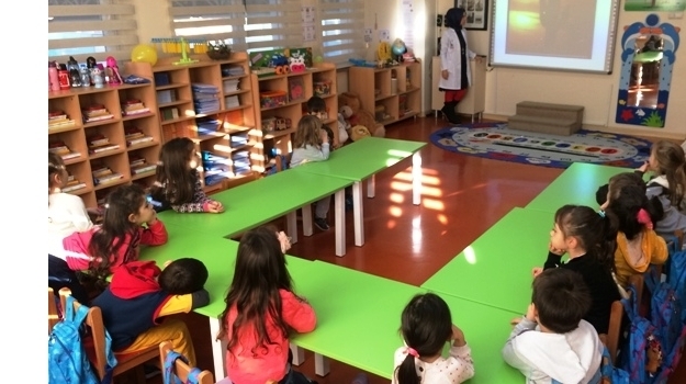 Güneşli Okyanus Koleji Okul Öncesi Balıklar Grubu Fastrackids Dersinde