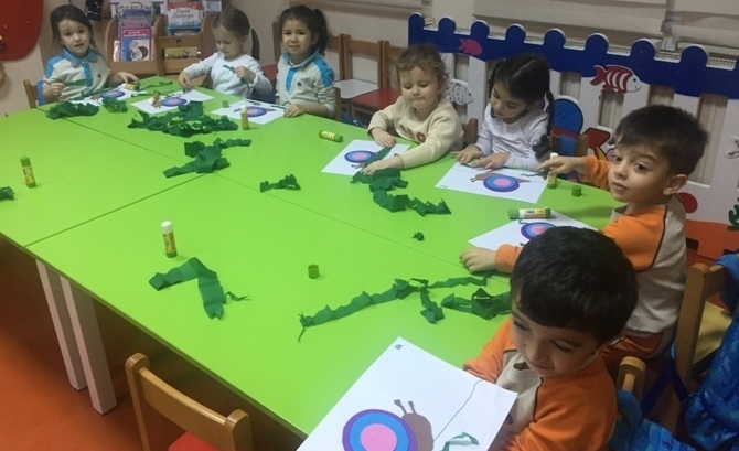 Güneşli Okyanus Koleji Okul Öncesi Çiçekler Grubu Sanat  Etkinliğinde