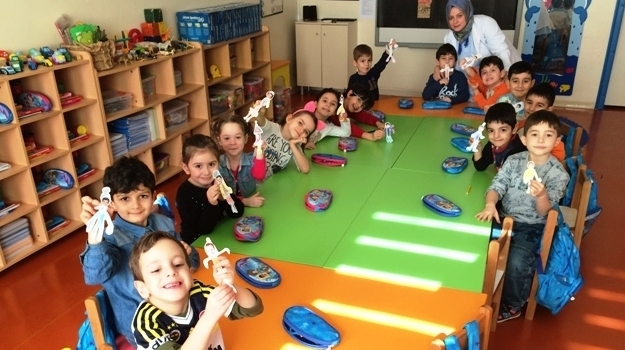 Güneşli Okyanus Koleji Okul Öncesi Gezegenler Grubu Sanat Etkinliğinde