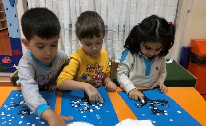 Güneşli Okyanus Koleji Okul Öncesi Rüzgarlar Grubu Sanat Etkinliğinde