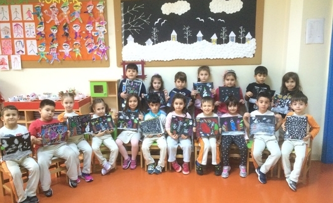 Güneşli Okyanus Koleji Okul Öncesi Yıldızlar Grubu Sanat Etkinliğinde