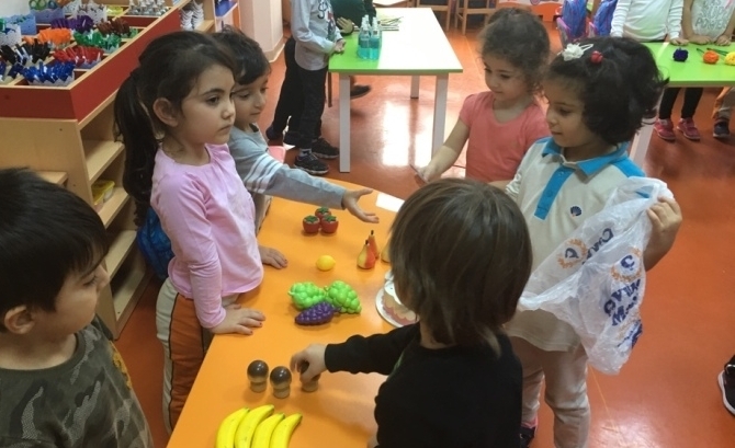 Güneşli Okyanus Koleji Okul Öncesi Yunuslar Grubu Bilingual Dersinde