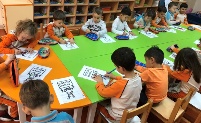 Güneşli Okyanus Koleji Okul Öncesi Yunuslar  Grubu Öğrencileri 20 Kasım Dünya Çocuk Hakları Günü’nü Kutladı.