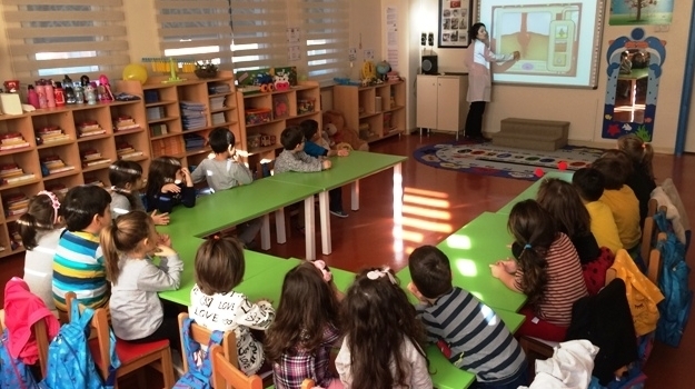 Güneşli Okyanus Koleji Okul Öncesi Yunuslar Grubu Fastrackids Dersinde