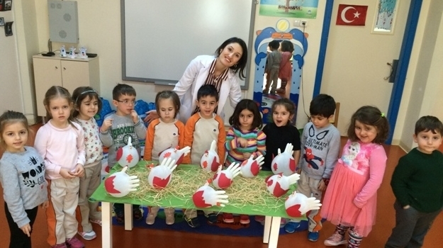 Güneşli Okyanus Koleji Okul Öncesi Yunuslar Grubu Proje Çalışması Yapıyor