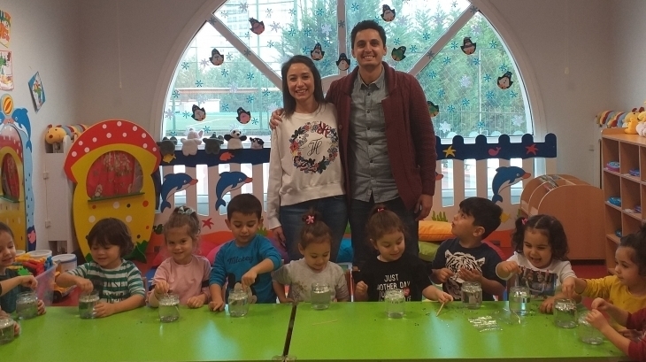 Halkalı Okul Öncesi Çiçekler Grubu Öğrencileri Aile Katılımı Etkinliğinde