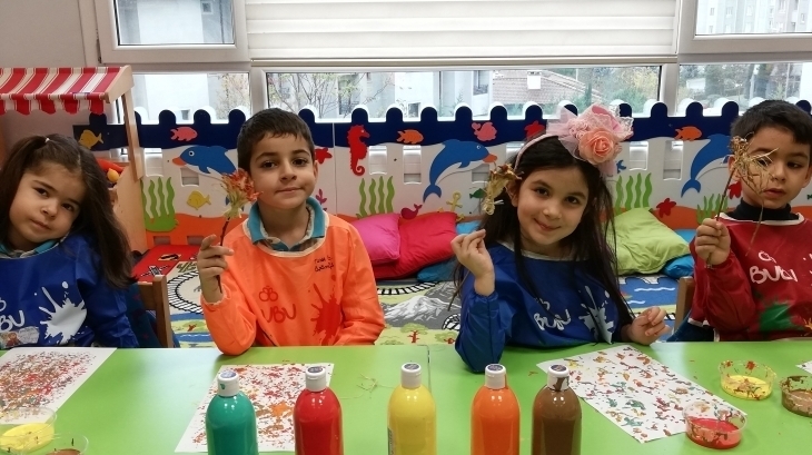 Halkalı Okul Öncesi Gökkuşağı Grubu Öğrencileri Sanat Etkinliğinde