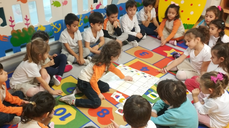 Halkalı Okul Öncesi Güneş Grubu Matematik Etkinliğinde