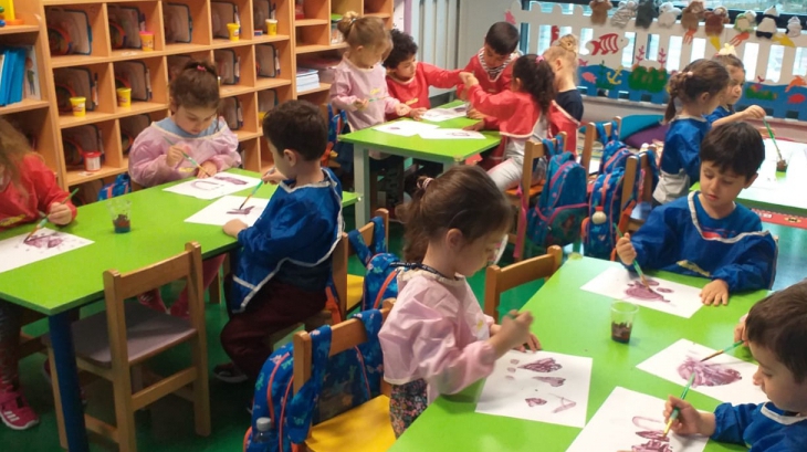 Halkalı Okul Öncesi Mercan Grubu Öğrencileri Mor Gününde.
