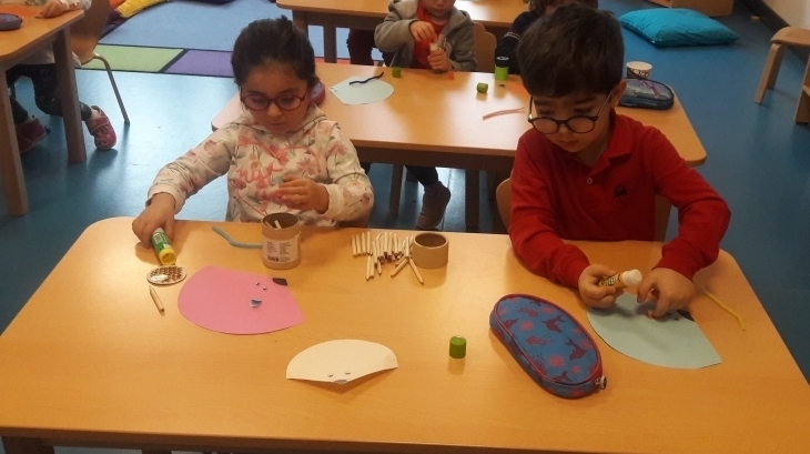 İncek Okul Öncesi Yunuslar Grubu Sanat Etkinliğinde