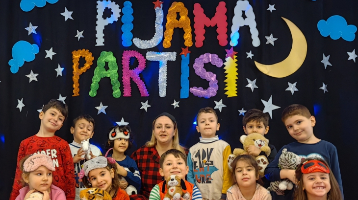 İncek Okyanus Koleji Okul Öncesi Öğrencileri Pijama Partisiyle Doyasıya Eğlendi.