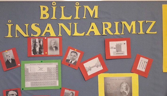 İncek Okyanus Kolejinde "Ayın Bilim İnsanları" Panosu Yenilendi