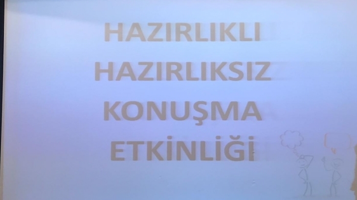 İncek Okyanus Kolejinde Hazırlıklı Hazırlıksız Konuşma Etkinliği