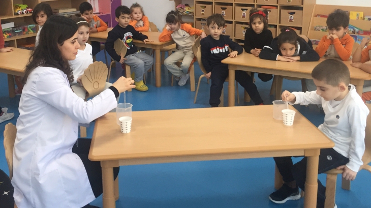 Keçiören Okul Öncesi Sınıfı Bütünleştirilmiş Oyun ve Fen Etkinliğinde