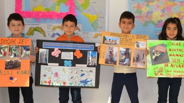 Konyaaltı Okyanusta İlkokul Öğrencilerinden Değerler Eğitimi Çalışmaları Kapsamında Aralık Ayı Konusu 'Yardımlaşma Değeri'